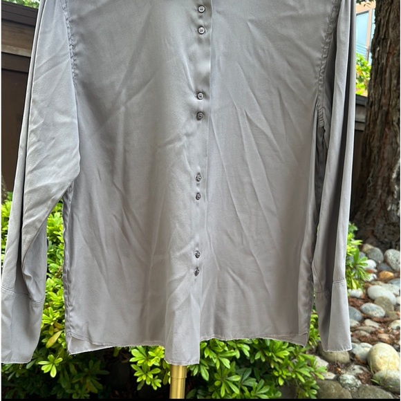 Kristensen du Nord Silk Satin Blouse in Marble - Picture 5 of 6